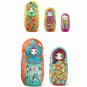 Матрешки Красавицы, 5 кукол (Djeco, DD03011k)